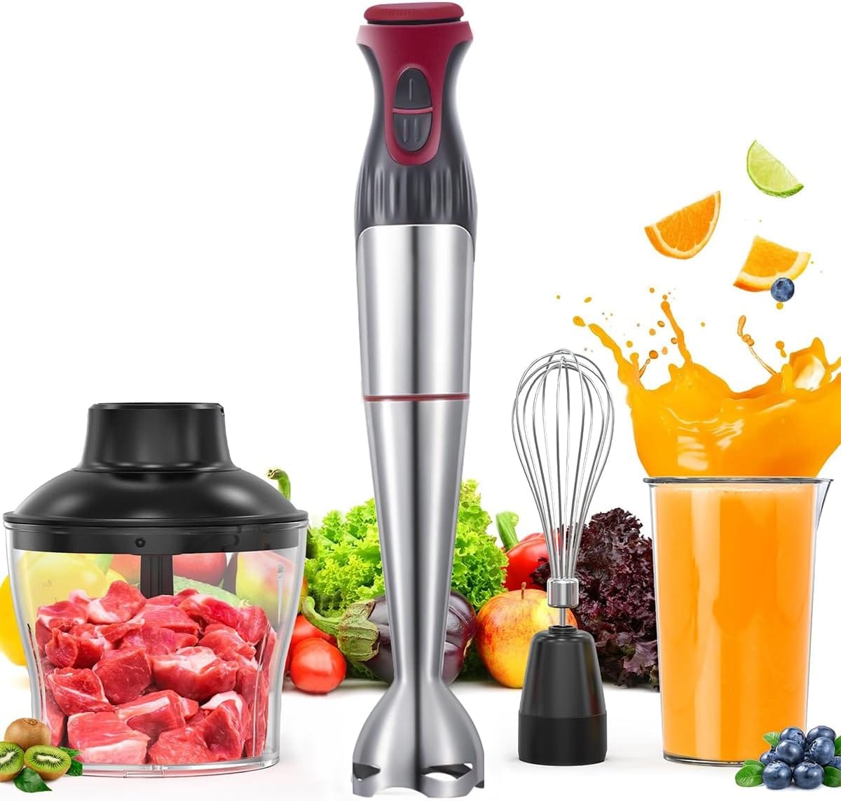 ILID Mixer 3 em 1 1400W, Batedor com Copo Medidor, Lminas Inox 304 Antiderramamento, para Sucos, Sobremesas - Design Compacto e Fcil de Limpar |...