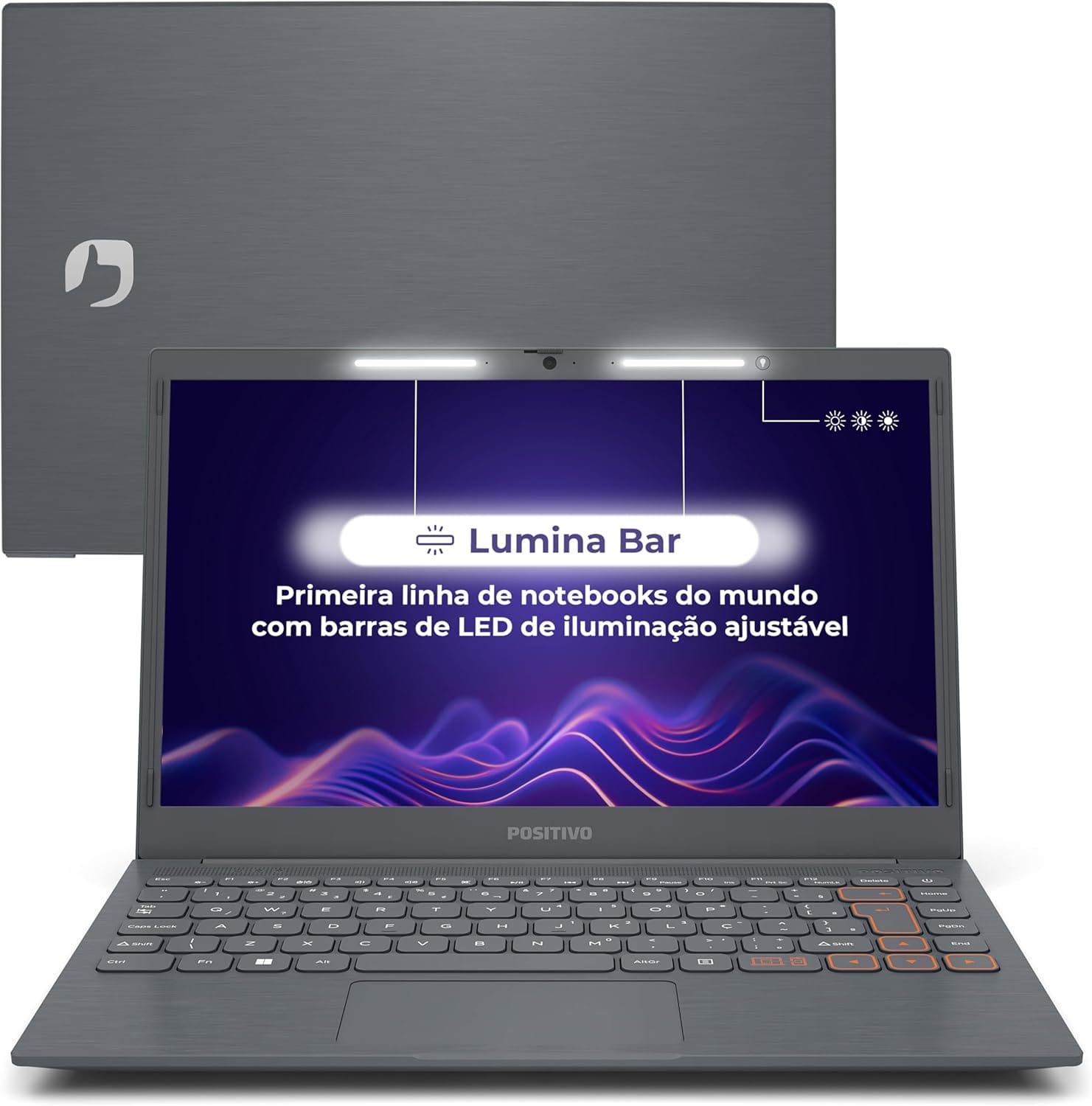 Notebook Positivo Vision C14 Lumina BAR Celeron, 8GB 128GB eMMC, Tela 14 Polegadas HD Antirreflexo, Linux, Tecla Link - Cinza | Melhor Preço na...